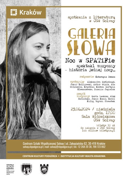 23.06.2024, godz.17.00 – Galeria Słowa – spotkania z literaturą - spektakl