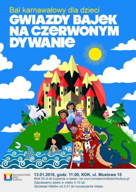 Bal Karnawałowy dla dzieci, opiekunowie wchodzą bezpłatnie - dla dzieci