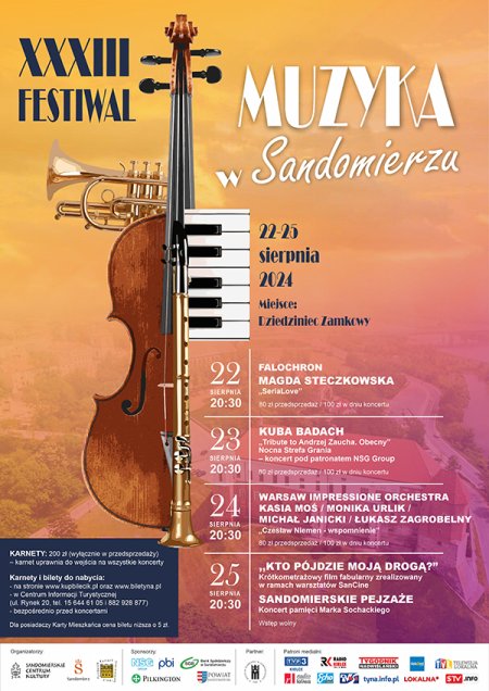 XXXIII Festiwal Muzyka w Sandomierzu - "Czesław Niemen - wspomnienie" - festiwal