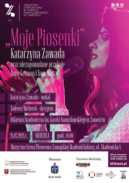 "Moje Piosenki" - Katarzyna Zawada i niezapomniane przeboje Anny German i Anny Jantar - koncert