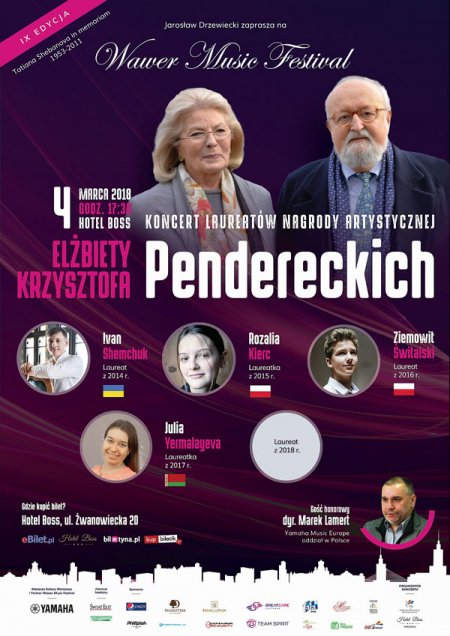 IX Wawer Music Festival: Koncert Laureatów Nagrody Artystycznej Elżbiety & Krzysztofa Pendereckich - koncert