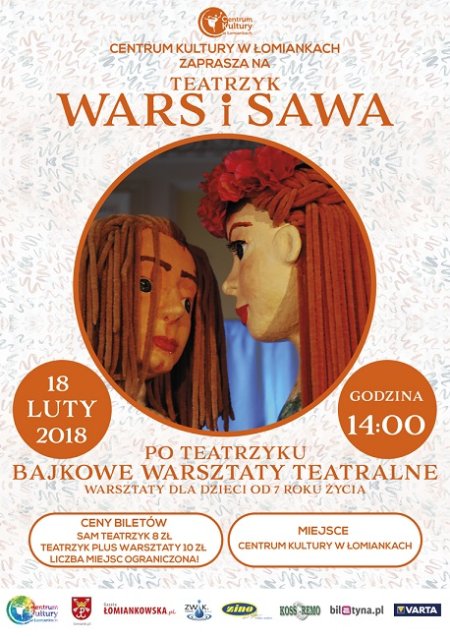 Bajkowe Warsztaty Teatralne i Teatr lalkowy - Wars i Sawa - dla dzieci