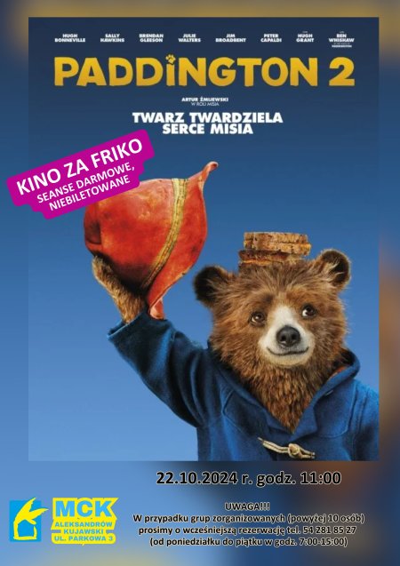 Paddington 2 - Kino za friko! (seanse darmowe, niebiletowane) - film