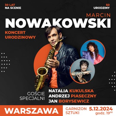 Marcin Nowakowski - koncert urodzinowy gościnnie Natalia Kukulska, Andrzej Piaseczny i Jan Borysewicz - koncert