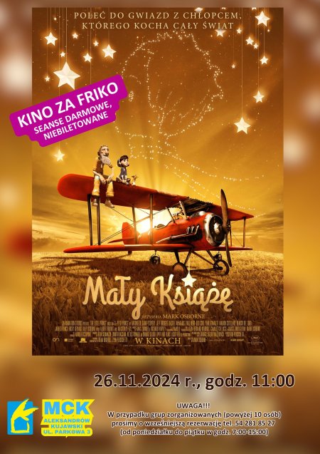 Mały Książę - Kino za friko! (seanse darmowe, niebiletowane) - film