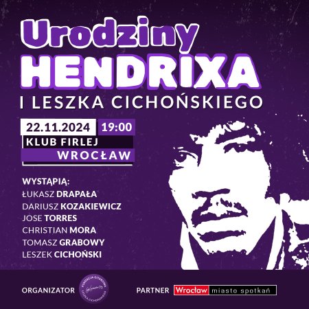 Urodziny JIMIEGO HENDRIXA i LESZKA CICHOŃSKIEGO - koncert