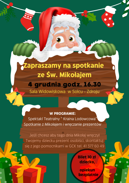 Spotkanie ze św. Mikołajem - Solec-Zdrój. - dla dzieci