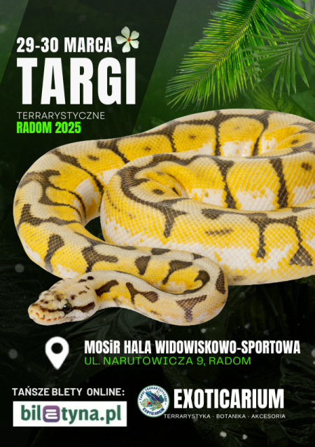 EXOTICARIUM Targi Terrarystyczne Radom - targi dwudniowe 29-30 marzec - targi