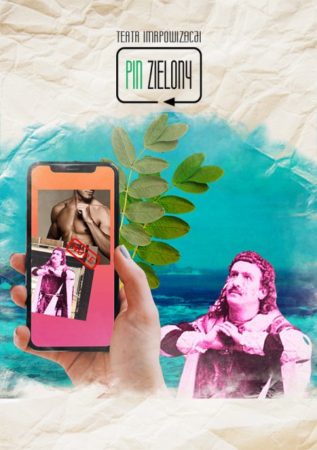 Pin Zielony - Teatr Improwizacji - It’s a match - improwizowany tinder - spektakl
