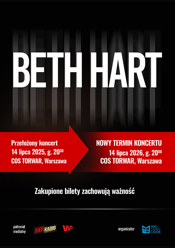 Beth Hart: Trasa 2026 Warszawa Warszawa