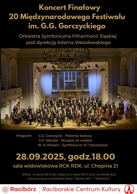 20 Międzynarodowy Festiwal im. G. G. Gorczyckiego - Koncert Finałowy - koncert
