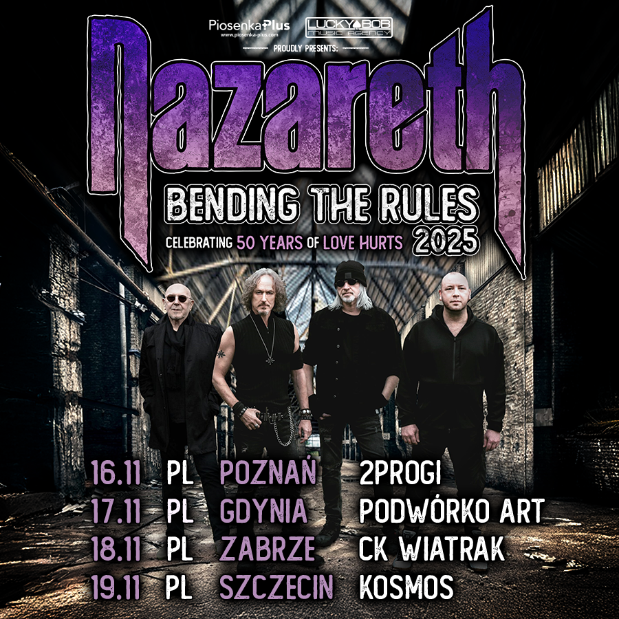 Nazareth - Bending The Rules Tour 2025 - Poznań | Kupuj Bilety