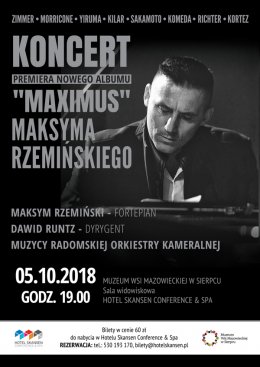Maksym Rzemiński - Premiera albumu MAXIMUS - Bilety na koncert