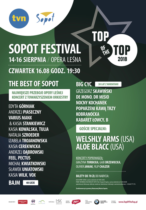 TOP of the TOP Sopot Festival dzień 3 Bilety Online, Opis, Recenzje