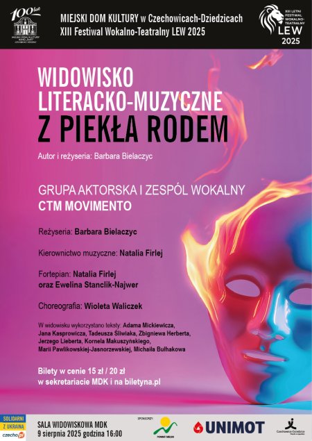 Widowisko literacko - muzyczne: Z PIEKŁA RODEM. Grupa aktorska i zespół wokalny CTM Movimetno - spektakl
