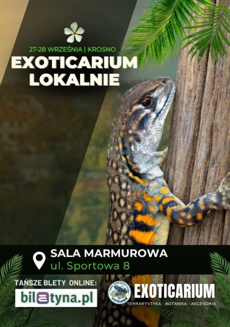 EXOTICARIUM LOKALNIE Targi Terrarystyczne Krosno dwudniowe 27-28 września - targi