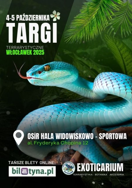 EXOTICARIUM Targi Terrarystyczne Włocławek dwudniowe 4-5 października - targi
