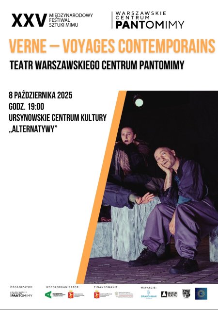 „Verne – Voyages contemporains” | sceniczna premiera spektaklu Warszawskiego Centrum Pantomimy| koncepcja spektaklu: Krzysztof Czubaszek | scenariusz i reżyseria: Bartłomiej Ostapczuk - spektakl