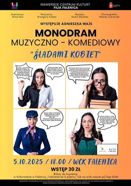 Monodram muzyczno-komediowy &quot;śladami kobiet&quot; w WCK Falenica - spektakl