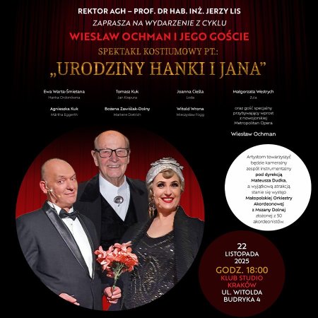 Wiesław Ochman zaprasza na spektakl kostiumowy &quot;Urodziny Hanki i Jana&quot; - kabaret