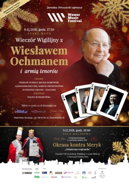 Wawer Music Festival: Wieczór Wigilijny z Wiesławem Ochmanem i armią tenorów - koncert
