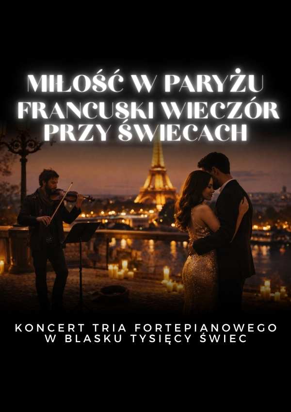 Koncert przy świecach - Miłość w Paryżu. Francuski wieczór przy świecach Częstochowa