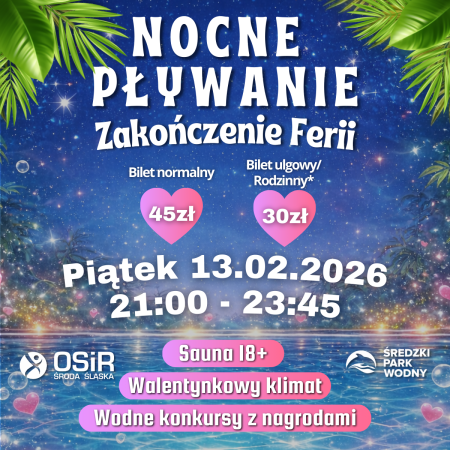 Nocne Pływanie w Średzkim Parku Wodnym - inne