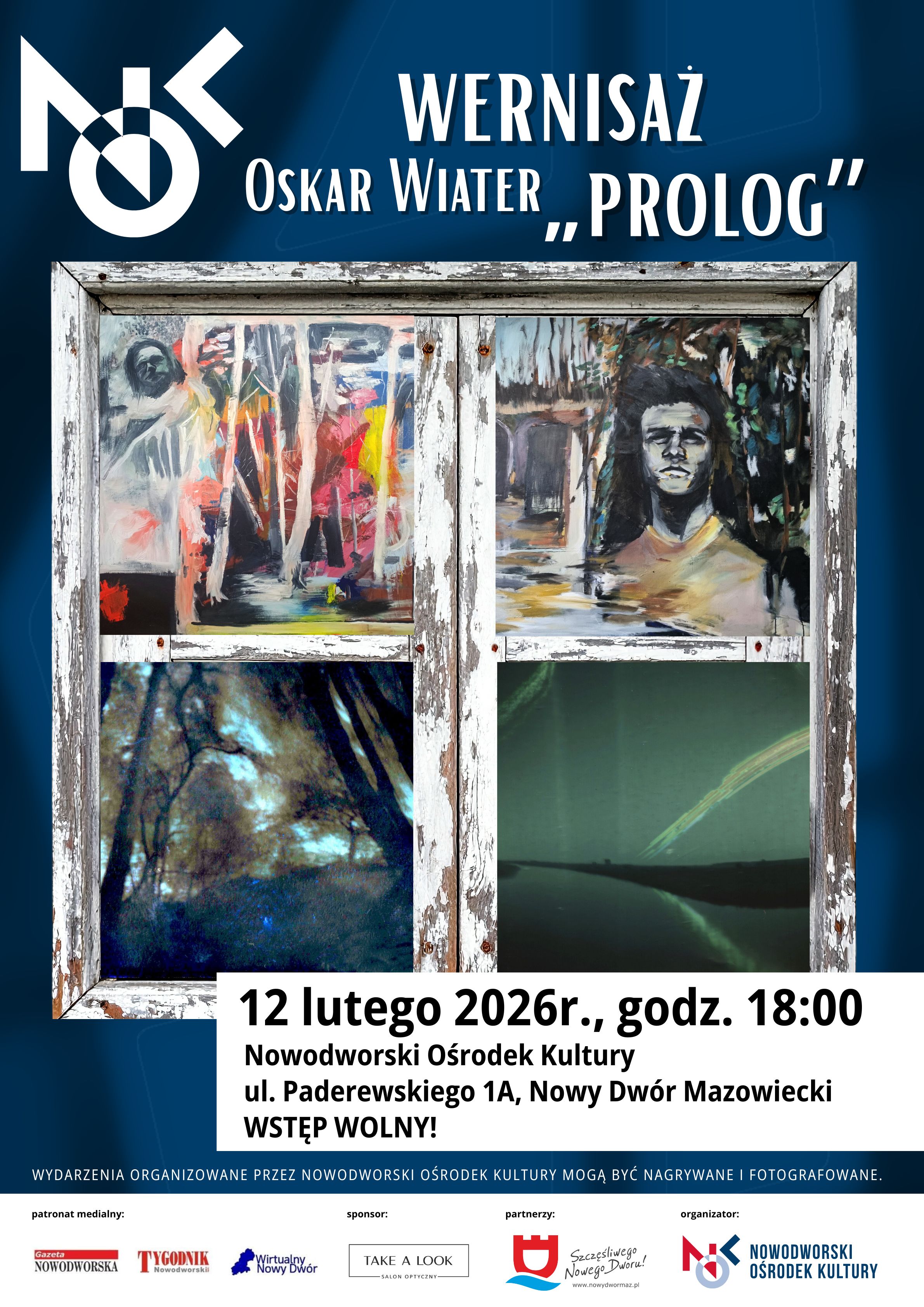 Wernisaż wystawy PROLOG Oskara Wiater Nowy Dwór Mazowiecki