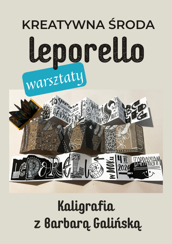 Kreatywna środa: Leporello - warsztaty z kaligrafii dla dorosłych Józefów