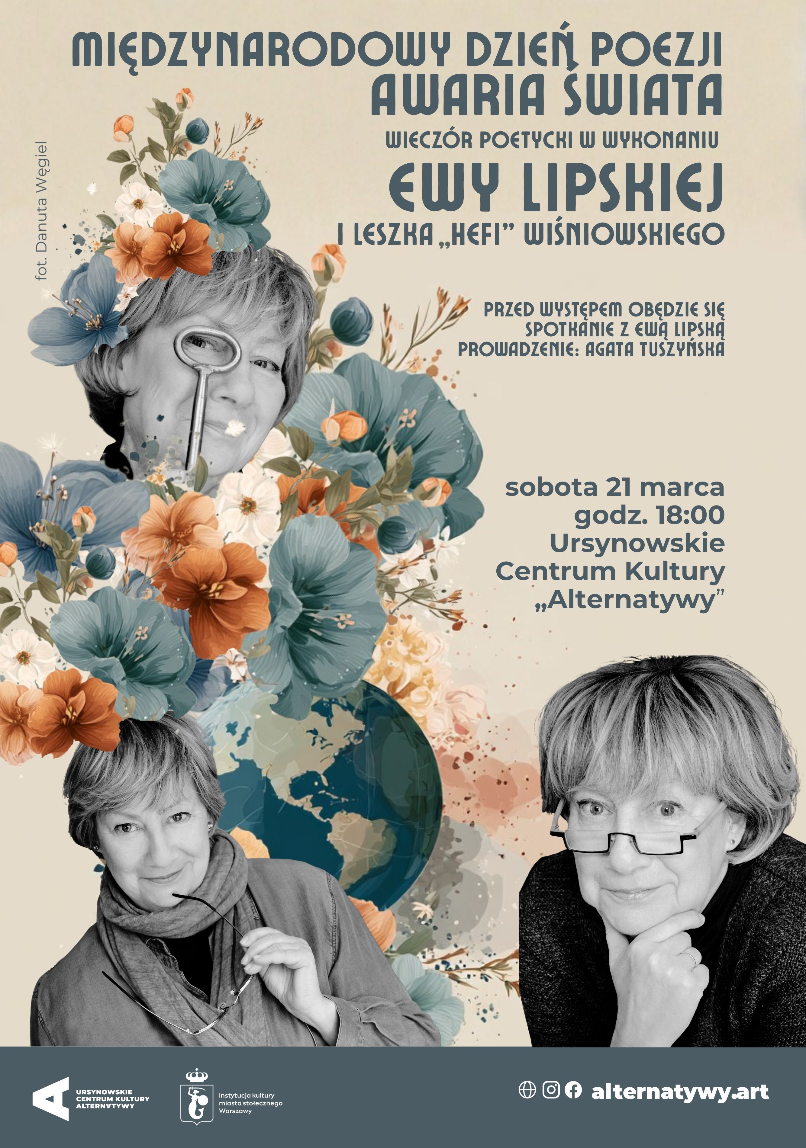 Międzynarodowy Dzień Poezji | „Awaria świata” | wieczór poetycki w wykonaniu Ewy Lipskiej i Leszka „Hefi” Wiśniowskiego Warszawa