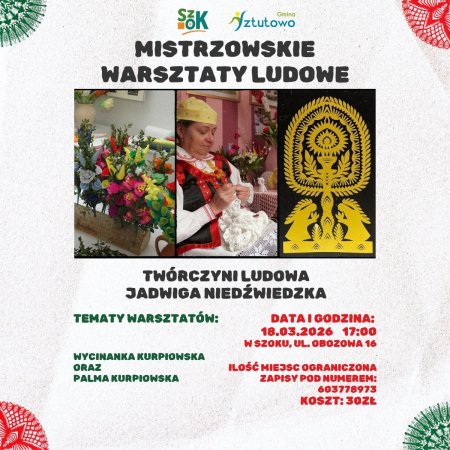 Mistrzowskie warsztaty ludowe z Jadwigą Niedźwiedzką - inne