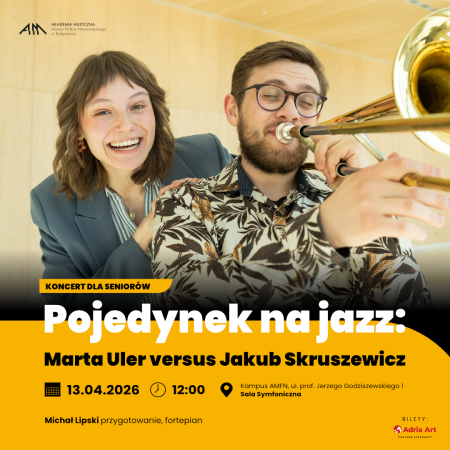Koncert dla seniorów - Pojedynek na jazz Marta Uler versus Jakub Skruszewicz - koncert