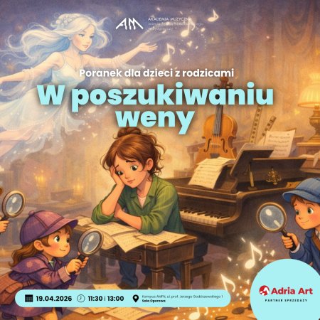 Poranek Muzyczny dla dzieci z rodzicami - W poszukiwaniu weny - koncert