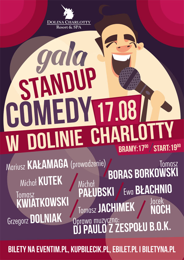 Gala Standup Comedy w Dolinie Charlotty Bilety Online, Opis