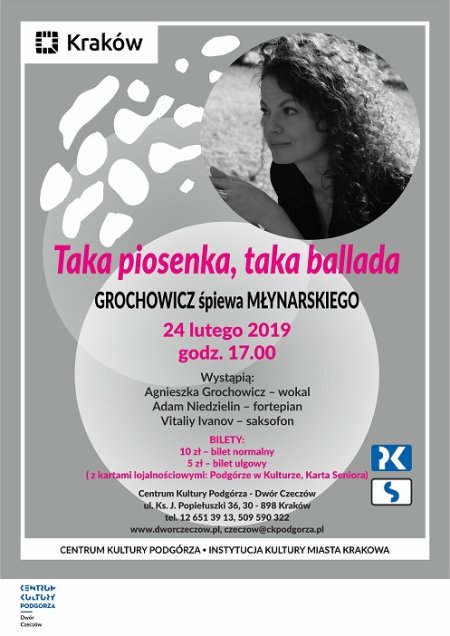 Koncert Grochowicz śpiewa Młynarskiego - Taka piosenka, taka ballada - koncert