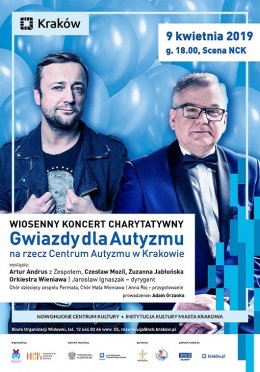 Artur Andrus, Czesław Mozil, Zuza Jabłońska oraz Orkiestra Wieniawa - koncert charytatywny Gwiazdy dla Autyzmu - Bilety na koncert