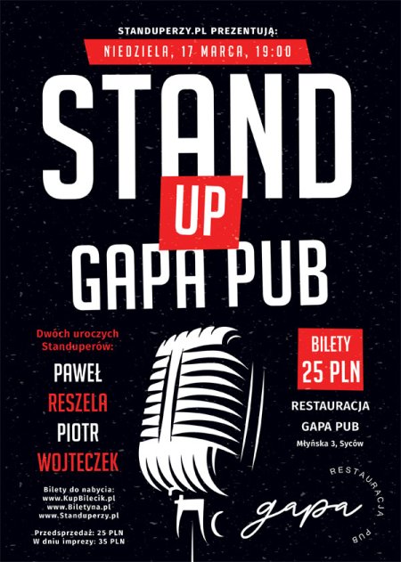 Stand-up Gapa Pub Syców: Paweł Reszela i Piotr Wojteczek - stand-up