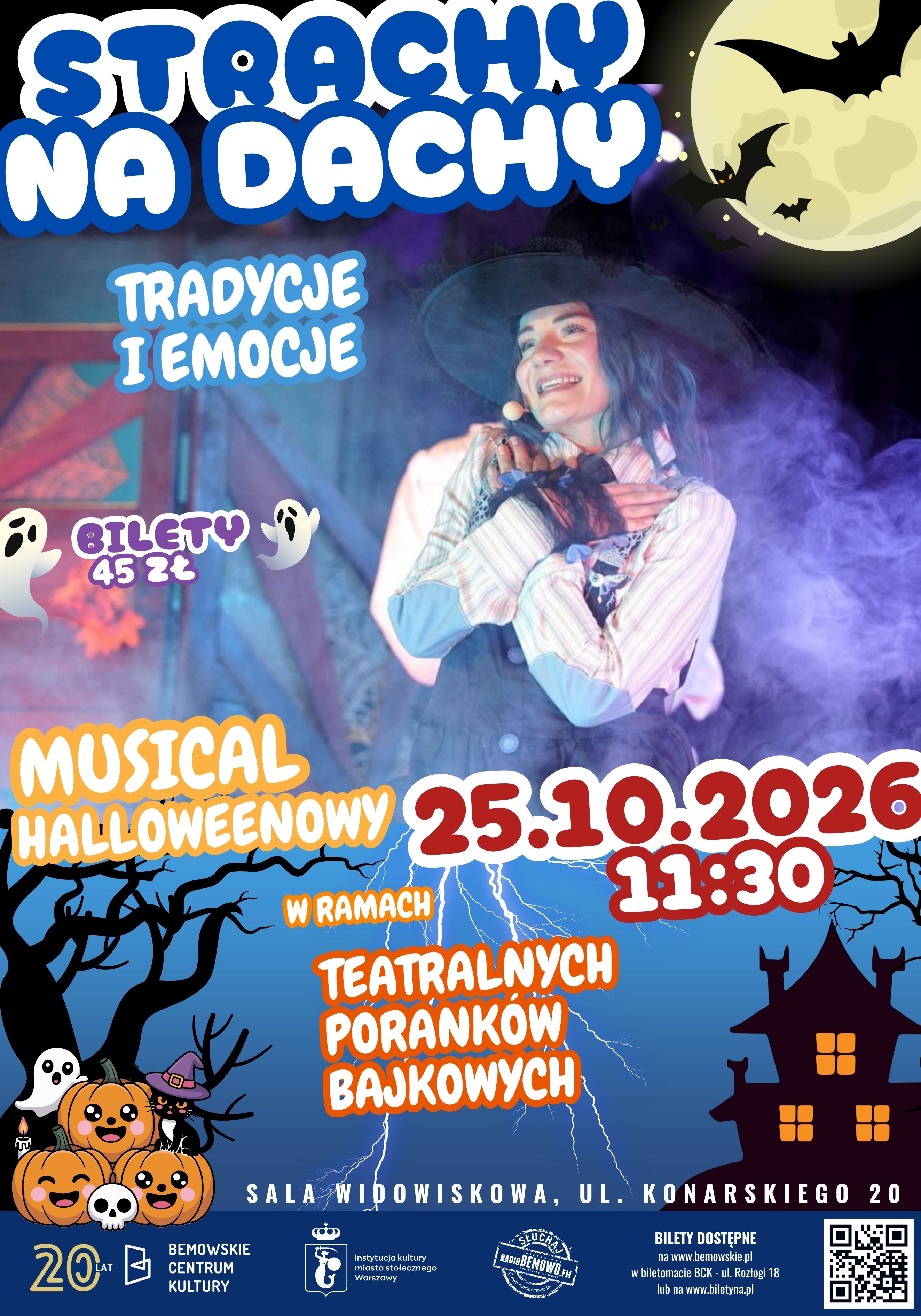 "Strachy na dachy" - musical halloweenowy w ramach Teatralnych Poranków Bajkowych Warszawa