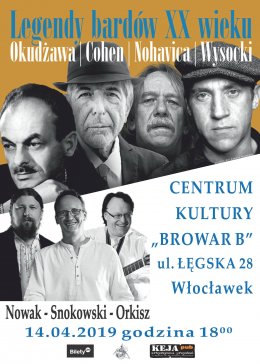 "Legendy bardów XX wieku" - Bilety na koncert