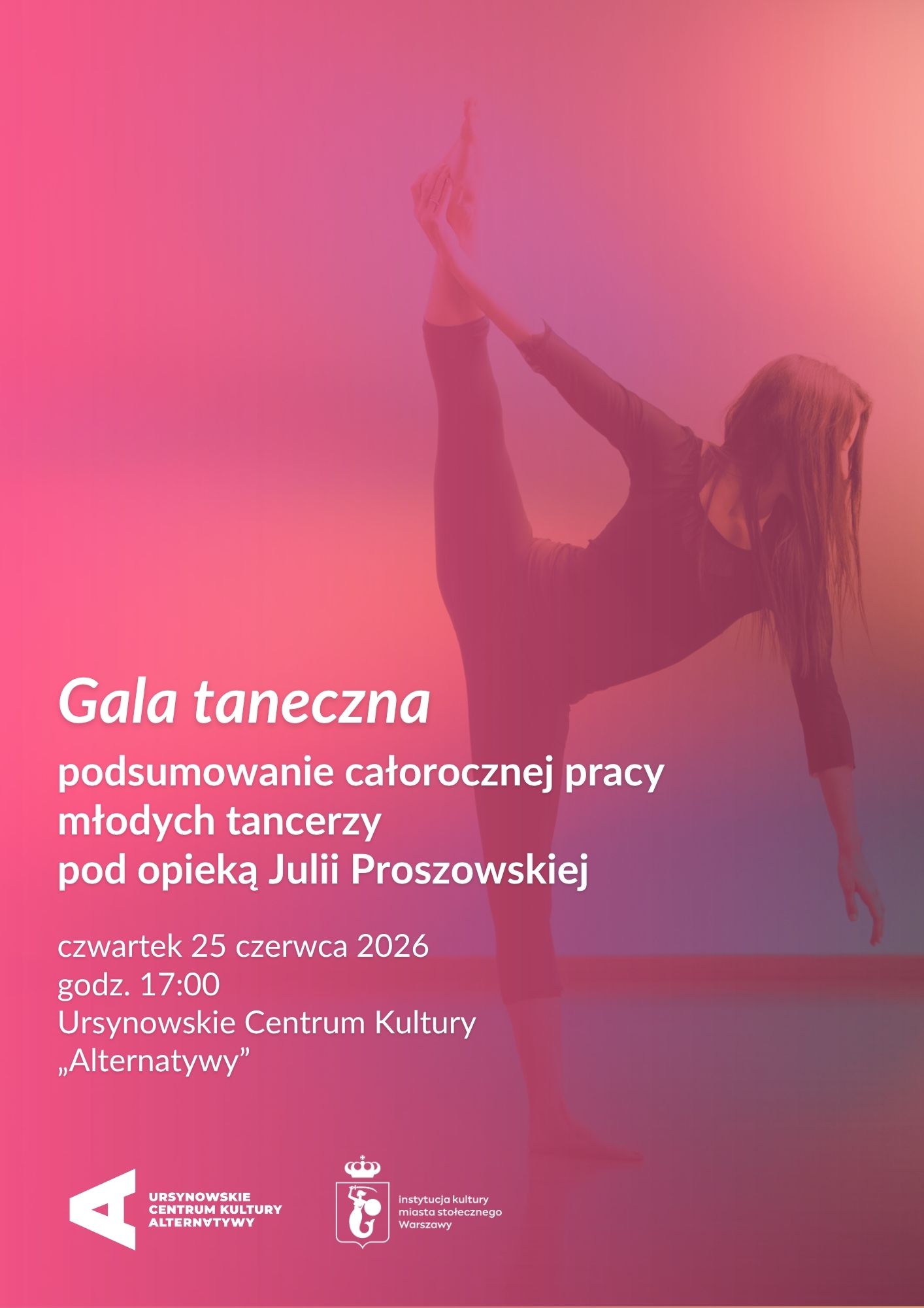 „Gala taneczna” | podsumowanie całorocznej pracy młodych tancerzy pod opieką Julii Proszowskiej Warszawa