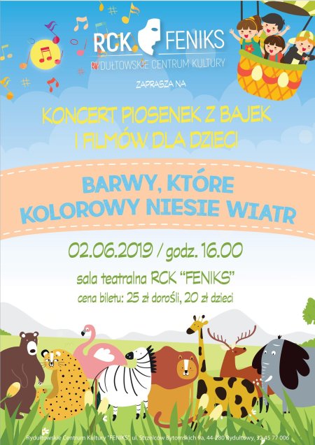 Koncert "Barwy, które kolorowy niesie wiatr" - dla dzieci