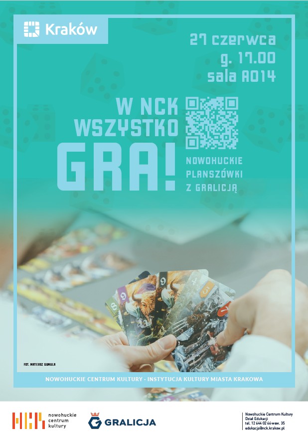 W NCK wszystko GRA! planszówki z Gralicją! Kraków