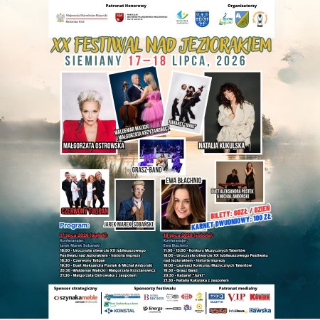 XX Festiwal nad Jeziorakiem - Siemiany 2026 - festiwal