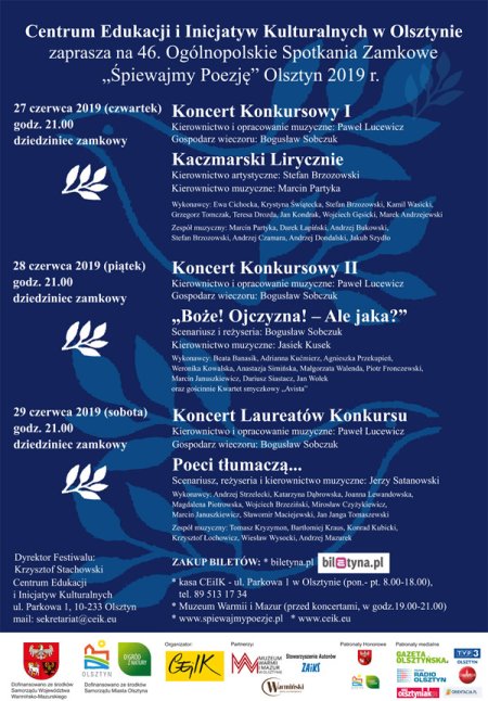 46. Spotkania Zamkowe - Śpiewajmy Poezję 2019: Koncert Konkursowy II - koncert