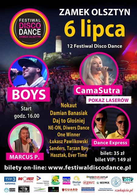 12 Festiwal Disco Dance Zamek Olsztyn - koncert