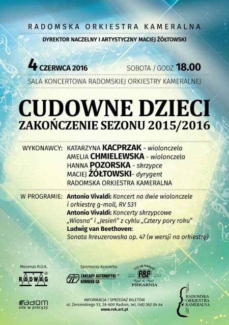 Zakończenie sezonu artystycznego 2015/2016 - koncert