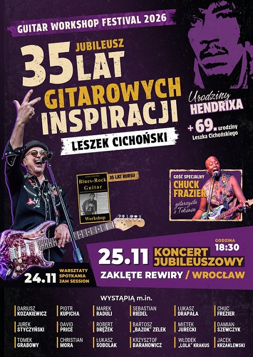 GUITAR WORKSHOP FESTIVAL 2026 – JUBILEUSZ LESZKA CICHOŃSKIEGO