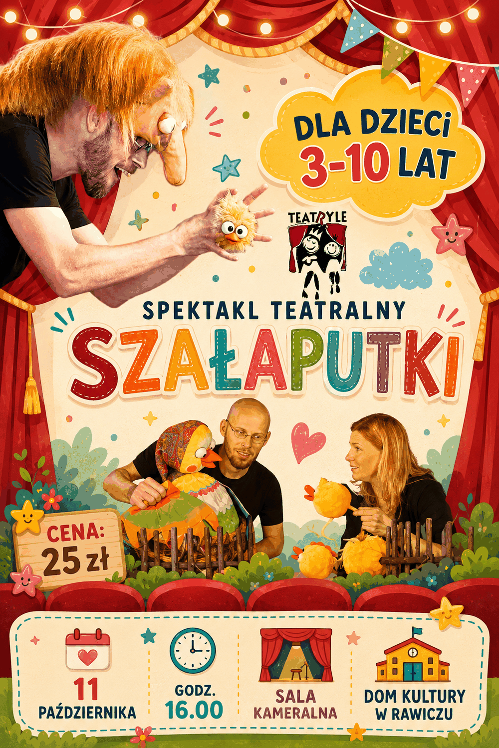 "SZAŁAPUTKI" spektakl marionetkowy +3 Rawicz
