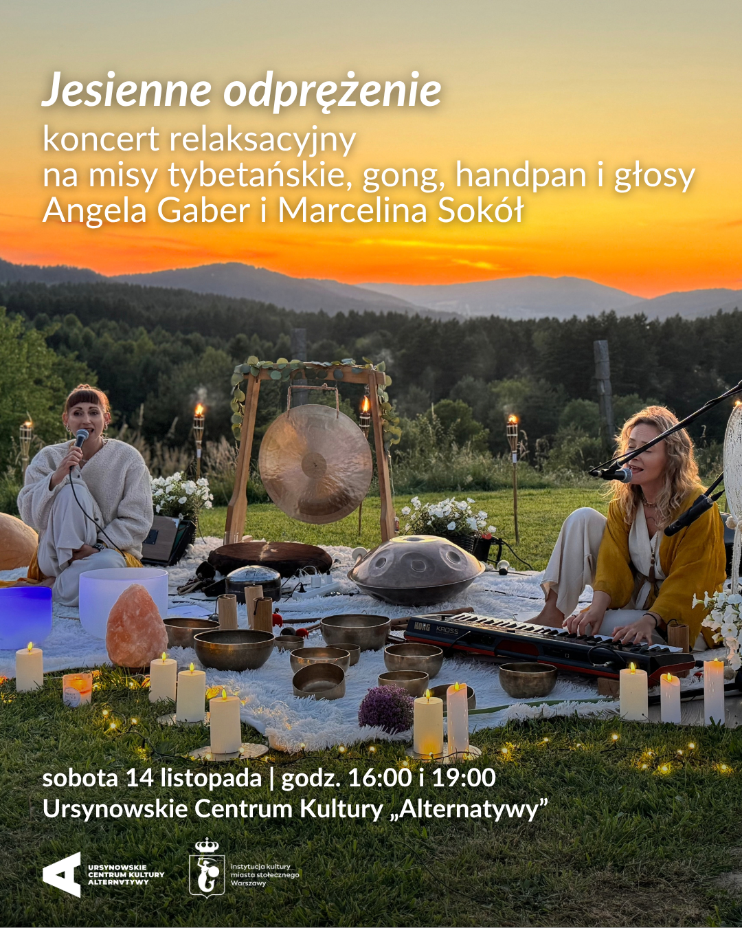 „Jesienne odprężenie” | koncert relaksacyjny na misy tybetańskie, gong, handpan i głosy Warszawa