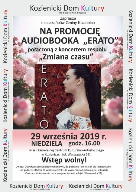 Promocja audiobooka "Erato" + koncert zespołu „Zmiana czasu” - koncert